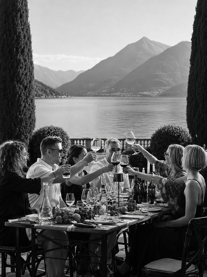 Dîner élégant au bord du lac, MURU Giardino Dorato